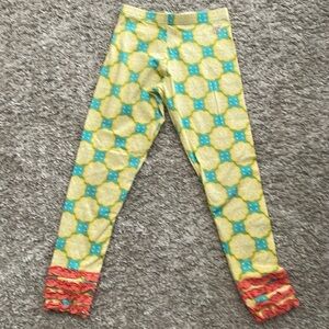 Girls Wild Flower Leggings Size 10